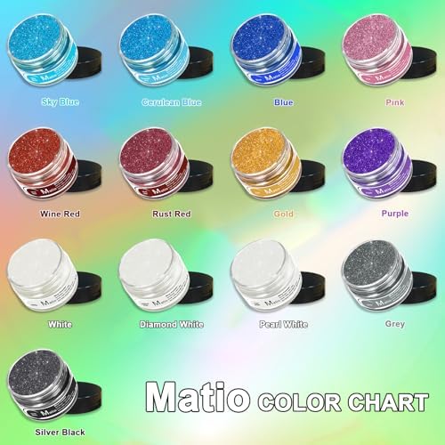 Matio Silver Black Mica Powder for Epoxy Resin, 1.8oz/ 50g Pearlescent Effect Mica Powder Natural Color Pigment for Soap Making, Bath Bomb, Candle Dye,Resin Craft,Paint,Nails Art,Jewelry,Slime Pigment