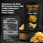 HUNTER'S Gourmet Dubai Black Truffle Crisps | Handcut Vegan & Gluten-Free Chips | Made in Nut-Free Facility | No Artificial Colors | Premium Can | 150g (Pack of 1)