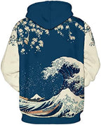 Chaos World Men's Novelty Hoodie Long Sleeves 3D Funny Graphic Print Sweatshirt Pullover