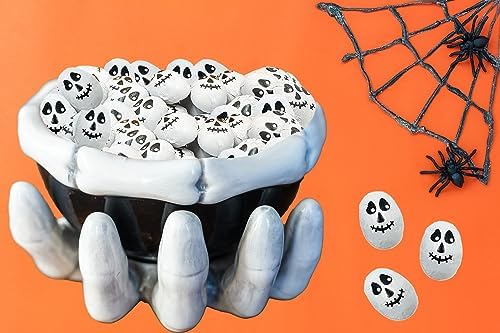 Fruidles Halloween Skulls, Double Crisp, Trick-Or-Treat Party Bag Fillers, Individually Wrapped in Multi-color Skull Design Foils, Kosher Certified (Half-Pound)