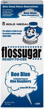 Cotton Candy Floss sugar Mix Flavors | Pack Of 6 | Blue Raspberry, Banana, Bubble Gum, Chocolate, Cherry, and Birthday Cake Flavors | 1/2 Gallon Cartons