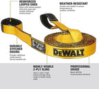 DEWALT DXBC90085 Black/Yellow 2” x 16’ Heavy Duty Lifting Sling - 2 Ply X 6,400lbs Vertical Weight Capacity / 12,800 lb Basket Weight Capacity