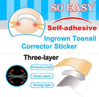Professional Ingrown Toenail Toolkit with Breathable Ingrown Toenail Strips, Curved Toenails Corrector Patch, Painless File and Lifter for Home Pedicure Care
