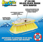 STAR BRITE Premium 8" Soft Brush Head W/Bumper - Dual Connections Fit Either Standard 3/4" Threaded Poles or Extend-A-Brush Handles (Soft) (Yellow) (040161)