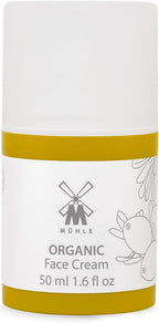 MÜHLE ORGANIC Face Cream | Natural Moisturizer w Shea Butter, Aloe Vera & Essential Oils | For All Skin Types | BDIH Certified | 100% Vegan |50mL (1.69 oz) Bottle