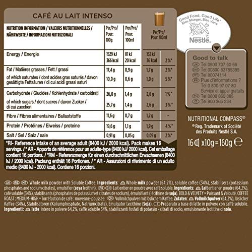 Nescafé Dolce Gusto Café Au Lait Intenso Coffee Pods, 16 count (Pack of 1)