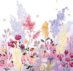 IHR Ideal Home Range Party Napkins Disposable 3-Ply Paper Lunch Napkin Pack, 6.5" x 6.5", Watercolor Flowerfield, 20-Count