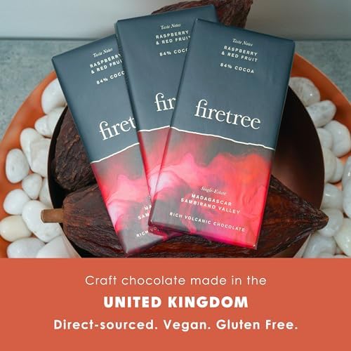 Firetree Madagascar Sambirano Valley 84% | Vegan, Soy Free, Nut Free | 2.3oz Bars, 3-Pack