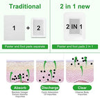 20PCS Upgrade Foot Pads, 2-in-1 Natural Bamboo Vinegar Ginger Powder Foot Pads