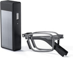 Durable Ultra Thin and Lightweight Folding Reading Glasses for Men Women, Blue Light Blocking Compact Computer Foldable Readers, Pocket Portable Sturdy Frame With Case Black 2.0x