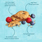 Nairn's Gluten-Free Blueberry and Raspberry Breakfast Biscuits - Healthy, Tasty, High Fiber, Non-GMO, No Artificial Colors, Flavors, or Preservatives, Safe for Celiacs, 5.64oz (Pack of 3)