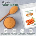 Z Natural Foods Organic Carrot Powder, Natural Superfood Powder for Vision and Heart Health, Great in Juices, Smoothies, and Recipes, Non-GMO, Vegan, Gluten-Free, Kosher, 5 lbs