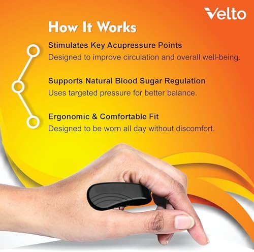 Sugar Control Acupressure Clip (1 Pair) – LI4 Pressure Point for Diabetes, Migraine & Headache Relief | Natural, Drug-Free Tension Relief