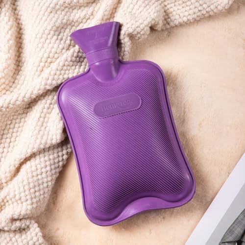 HomeTop Premium Classic Rubber Hot Water Bottle (Purple)