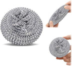 10er Pack Stainless Steel Sponges Scrubbers Cleaning Ball Utensil Scrubber Density Metal Scrubber Brush Pads Ball for Pot Pan Dish Wash Cleaning for Removing Rust Dirty Cookware Brush