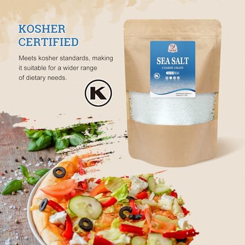 52USA Sea Salt, 2lb - 32oz (1 Pack), Coarse Grain, Salt Grinder Refill, Perfect Coarse Sea Salt For Cooking, All Natural Sea Salt
