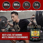 ALPHA LION Superhuman Burn – 2 in 1 Metabolism Booster Pre Workout and Thermogenic Fat Burner for Men – Appetite Suppressant and Weight Loss Supplement (21 Servings, Sweet Black Cherry Flavor)