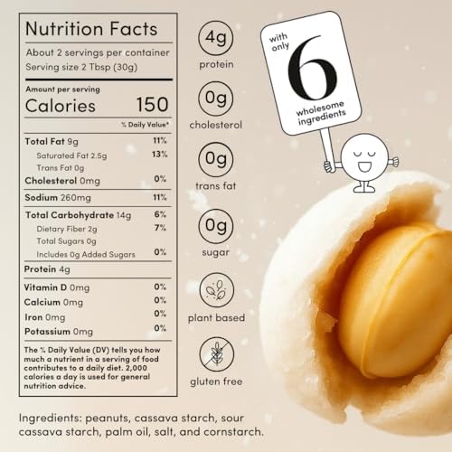 SMOLBOL Crunchy Peanuts | Individual Packs | Roasted | Lightly Salted | Gluten-Free Cassava Crust | Plant Protein | School Snacks for Kids | Office Snacks for Adults | On the Go | 1.75oz (Pack of 6)