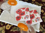 20-ct 13x13 Valentine's Napkins Decorative for Decoupage Red Poppy Floral Paper for Mother's Father's Day Red Pretty Flower Napkins gorgeous for Lunch Dinner 6.5 x 6.5 x 1 inches