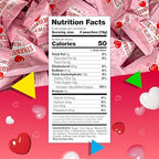 Strawberry Hearts | 24 Mini Packs | Hard Candy Individually Wrapped for Classroom and Party Favors | White, Red and Pink Hearts for Sharing and Gifting
