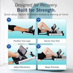 US Doctor Invented Mini in-Bed Leg Press Machine for Rehab | Low-Impact Leg Strength Trainer for Neurological & Orthopedic Recovery | Portable 9 lb PT Equipment with 6 Resistance Levels up to 66 lb