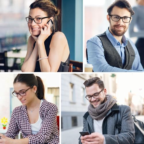 Przene Reading Glasses for Men Women Blue Light Blocking Readers Spring Hinges Lightweight Style Pack