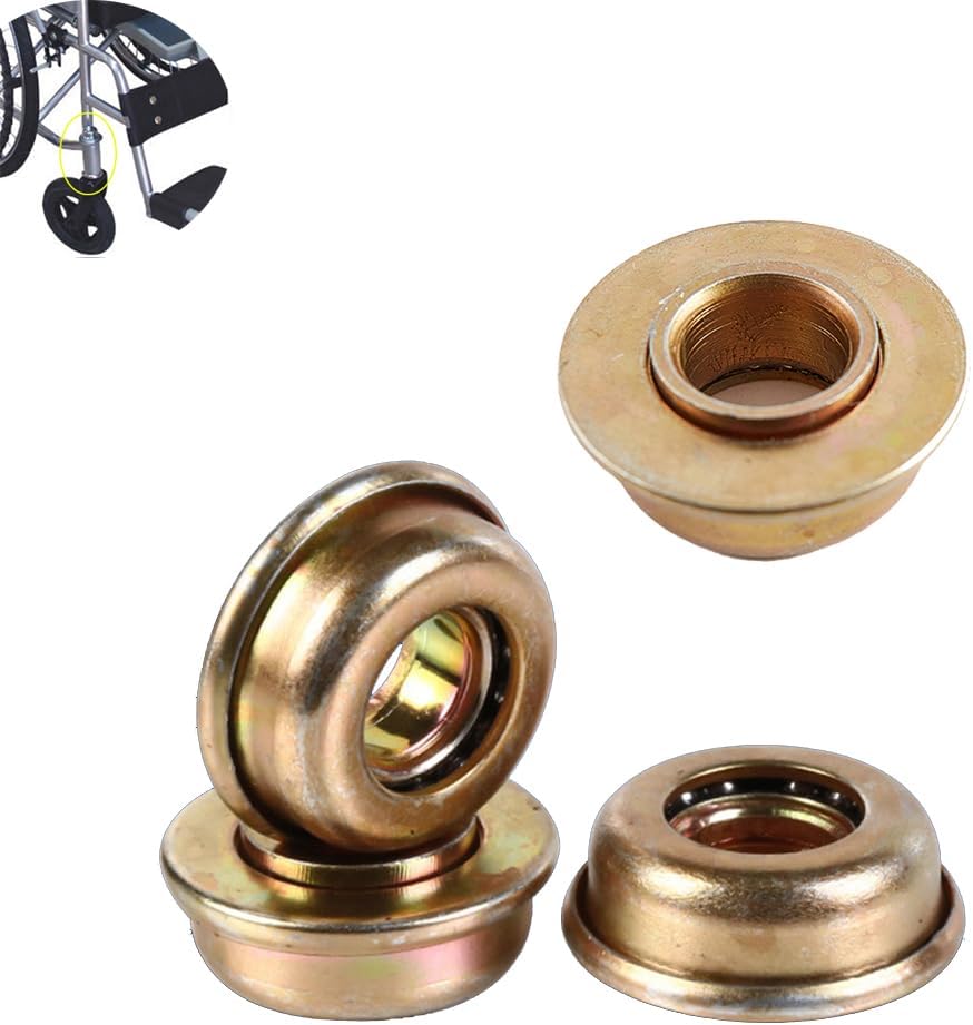 4 Pack Wheelchair Fork Bearing Replacement Bearings for Wheel Front Fork Drive Repair Parts Wheel Chair (ID 1/2 inch 12.7 * 27 * 31 MM)