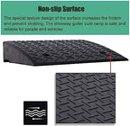 Garage/Curb Car Ramps for Mobility Scooters, Heavy Duty Rubber Wheelchair Threshold Ramps for Doorways, Patio/Garden/Front Door Entry Ramp (Size : 100x25x7cm