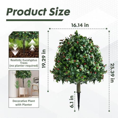 2pcs Artificial Bushes Holly Spray Berries Cedar Leaf Stems Christmas Flowers Leaves Home Party Decoration,Christmas Wreath Arrangement Craft Wedding Party Decorations