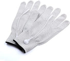 Pair of Silver Conductive Massage Gloves With Adapter Lead wires For Tens/Ems Machine