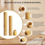 erioctry 2 Pack Bamboo Toothbrush Travel Holder 8.3 Inch Natural Toothbrush Case Cover Camping Accessory Bathroom Storage