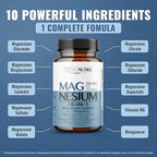 10-in-1 Magnesium Supplement 500 mg | High Absorption Magnesium Complex with Mag Glycinate, Citrate, Vitamin B6 Magnesium for Sleep, Muscle, Bone & Heart Health, Vegan & Gluten-Free, 45 Day Supply