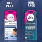 Veet Face Cold Wax Strips for Normal Skin, Pack of 20