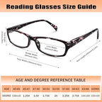 JOSCHOO 5 Pack Ladies Reading Glasses Blue Light Blocking Spring Hinge Fashion Pattern Print Eyeglasses for Women