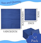 50 Pieces 3-ply Navy Blue Napkin Cocktail Napkins Beverage Napkins Dessert Napkins Disposable Paper Napkins for Wedding Birthday Party Paper Dinner Napkins navy napkins