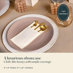 Disposable Linen-Feel Dinner Napkins With Built-in Flatware Pocket, 50-Pack GREEN Prefolded Cloth Like Paper Napkins For Wedding, Dinner Or Party