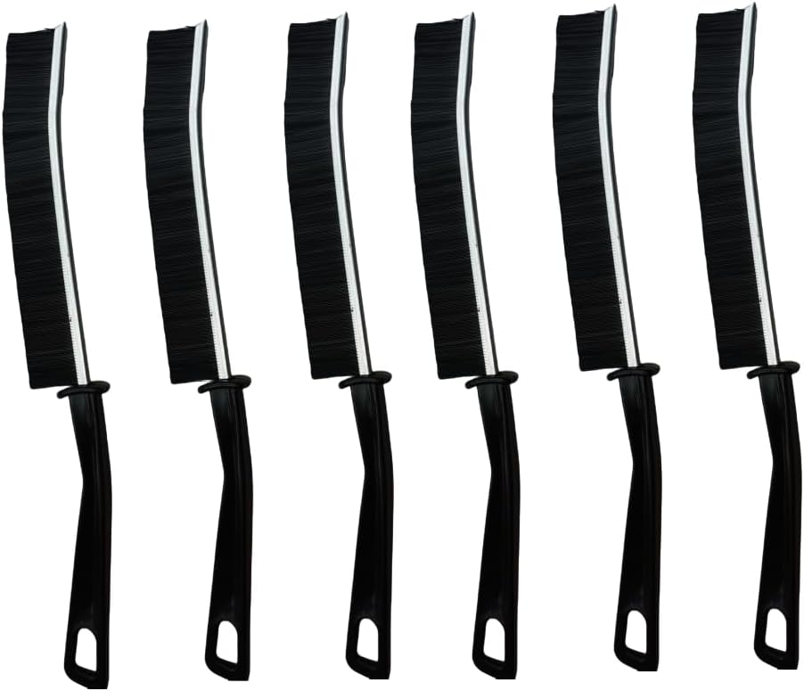 6PCS Crevice Cleaning Brush,Gap Cleaning Brush, Slim Flat Curved Brush for Narrow Gaps,Deep Crevices and Small Spaces,Hard Bristle Brush,Easy to Clean, No Residue, Kitchen & Bathroom Cleaning