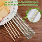 Bamboo Wooden Toothpicks With Individually Wrapped Package| 2000-Count Round Toothpicks| Good for Small Appetizer,Party,Cleaning Teeth,Cocktail Picks, BBQ, Craft.