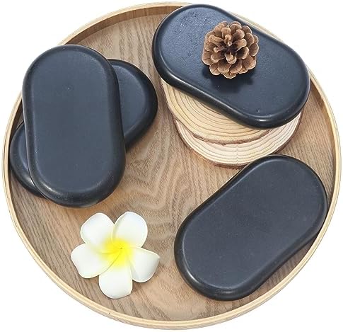 Master Massage 4 Pieces XXL Oversized Super Extra Large Oval Shape Basalt Massage Hot Stone Massage Stone Warm Stone Set-6” x 3.4“x 1.1”-Spa-Beauty-Salon-Massage