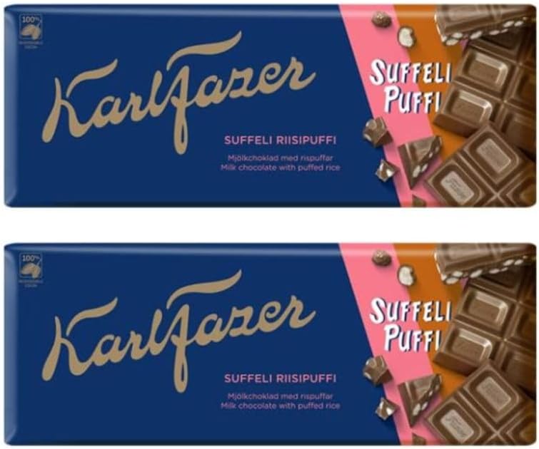 Fazer Karl Fazer Suffeli milk chocolate Chocolate 2 bars of 198g 14oz