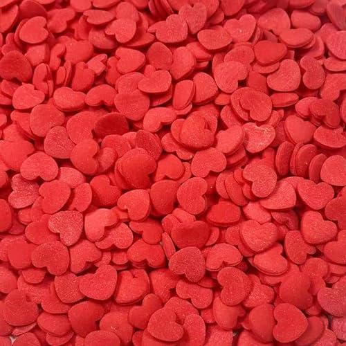 Valentines Sprinkles, Red Heart Sprinkles for Cake Decorating, Heart Sprinkles Edible for Baking, Ice Cream, Cookies, Cupcake Topper