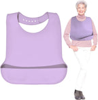 We&Life Silicone Adult Bib for Elderly, Men and Women - Washable With Food Catcher