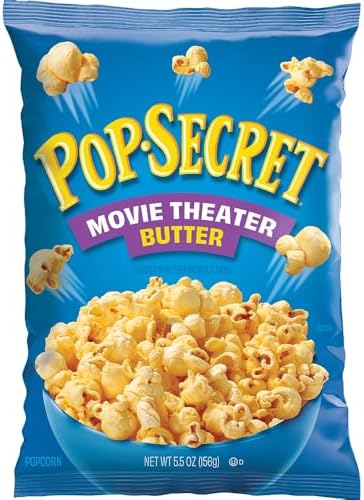 Pop Secret Movie Theater Butter Ready To Eat Popcorn, 5.5oz Bag (Pack of 6) - Made with Non-GMO Corn, Certified Gluten Free, 100% Whole Grain