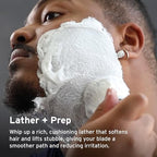 SUPPLY Silvertip Synthetic Shaving Brush for Men – Dense Synthetic Fibers, Thick Lather, Matte Black