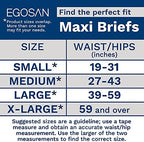 EGOSAN Maxi Incontinence Disposable Adult Diaper Brief Maximum Absorbency and Adjustable Tabs for Men and Women (X-Large Case, 60-Count)