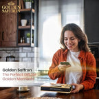 Golden Saffron Luxtury Gift Box, Premium All Red Saffron Threads, Grade A+ Super Negin, Perfect For Any Occasions Non-GMO Verified for Tea, Paella, Rice, Desserts, and Risotto (10.0 Grams Gift Box)