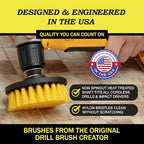 Nylon Drill Brush Attachment Set for Bathroom Cleaning - Power Scrubber Brush Kit for Bathtub, Shower, Tile, and Grout - All-Purpose Household Cleaning Brushes for Drill - Electric Grout Cleaner Kit
