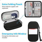 MEDMAX Insulin Cooler Travel Case with 2 Ice Pack, Water Resistant Insulated Diabetic Medication Organizer Carrying Bag with Extra Pouch for Insulin Pen and Other Diabetic Supplies (Black)
