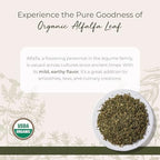 Starwest Botanicals Organic Alfalfa Leaf - Dried Loose Leaf Herb, Use in Tea, Juice, & Smoothies, Cut & Sifted, Certified Kosher, Non-GMO - Bulk 1 lb Bag