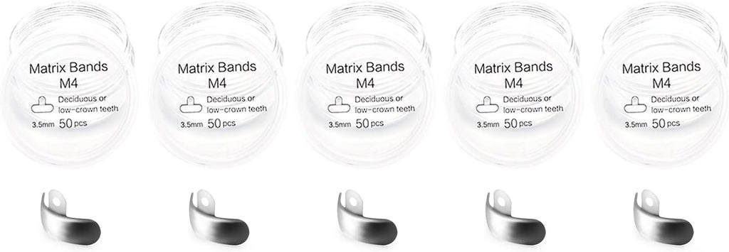 50PCS Dental Sectional Contoured Matrices Matrix Bands, M4 Dental Matrix Bands, Dental Matrix Bands for Dental Restorations (3.5mm, 5)